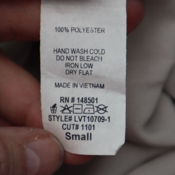 Forever 21 Shirt Womens S Gray Long Sleeve Round Neck Sheer Polyester Blouse - Picture 8 of 16